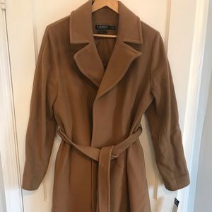 Lauren Ralph Lauren Wool-Cashmere Blend Wrap Coat